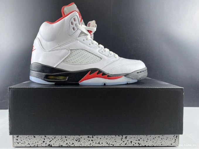 Chep Onekick Fire Jordan Tongue 5 Silver Retro DA1911-102 Red (2020) Air 0825